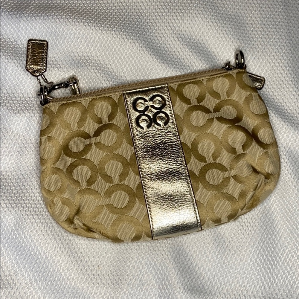 Coach signature wristlet